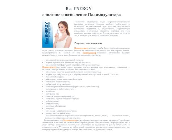  ПОЛИМОДУЛЯТОР / Bee ENERGY/ Энергия природы/Энергоинформационный заряд/Для восстановления биополя человека/ БиЭнерджи, фото 8 